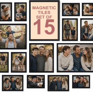 Set of 15 Magnetic Photo Tiles