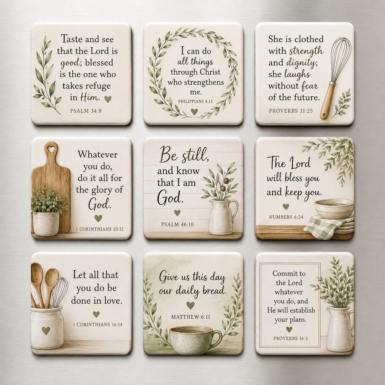 Kitchen Quotes 9 Uplifting Magnetic Bible Verses