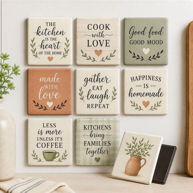 Kitchen Quotes Magnetic Photo Tiles