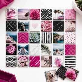 Set of 30 Magnetic Photo Tiles
