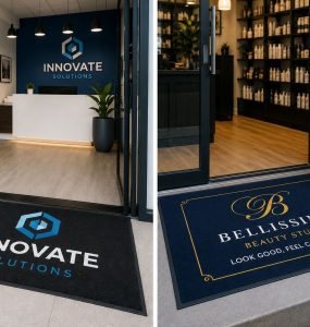 Modern Entrances with Branded Doormats